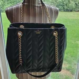 Kate Spade Quilted Black Leather Briar Purse